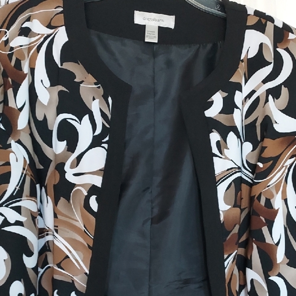 Chic Black And Brown Patterned Jacket - image 3